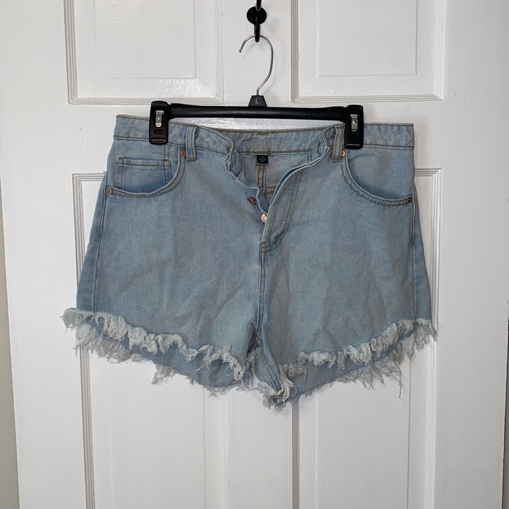High Rise Button Fly Jean Shorts - Wild Fable size 10